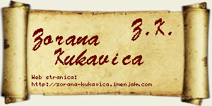 Zorana Kukavica vizit kartica